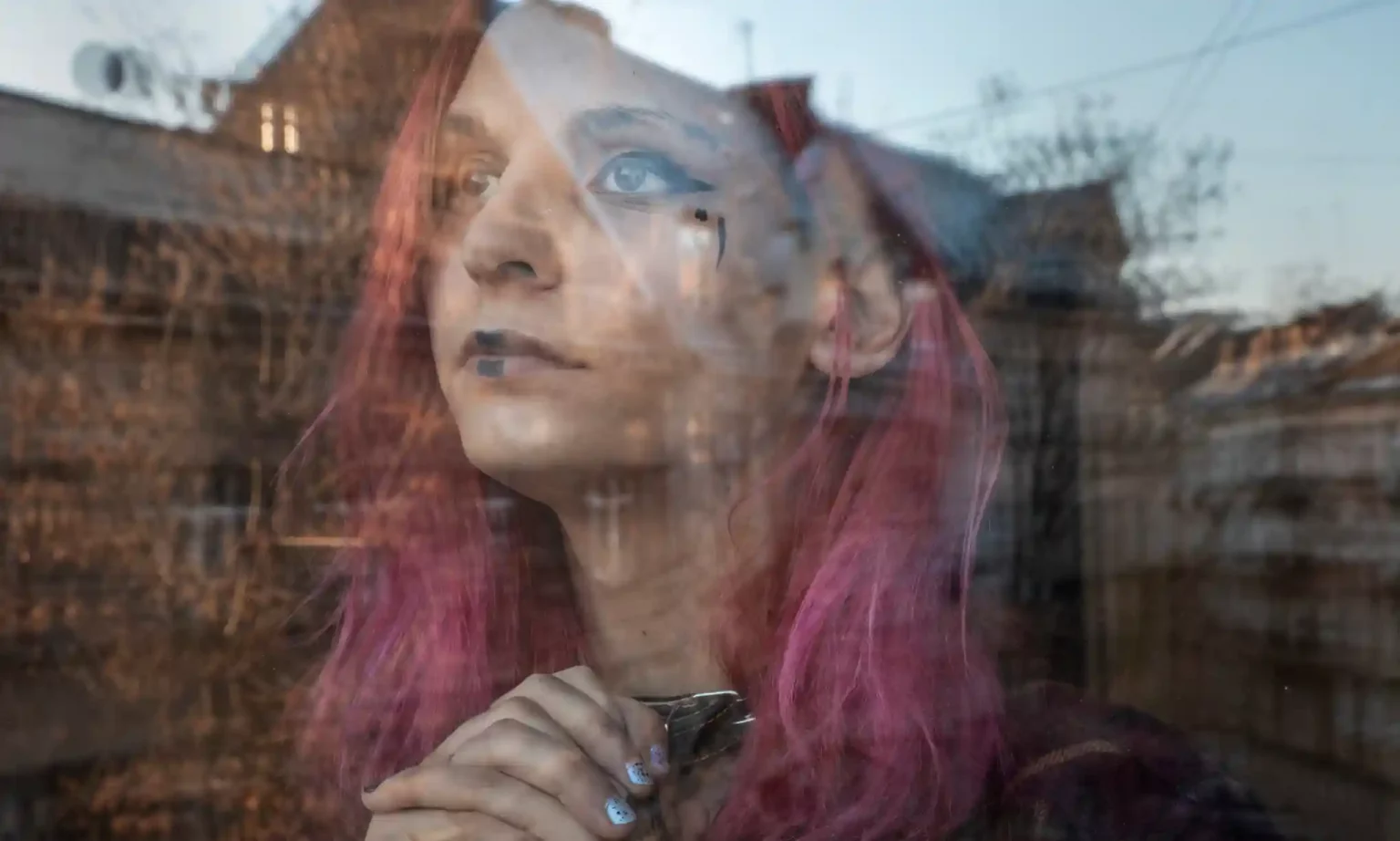 Judis, a transgender woman trapped in Ukraine: ‘I will try again to cross the border because it’s my right to leave and to live.’ Photograph: Alessio Mamo/The Guardian