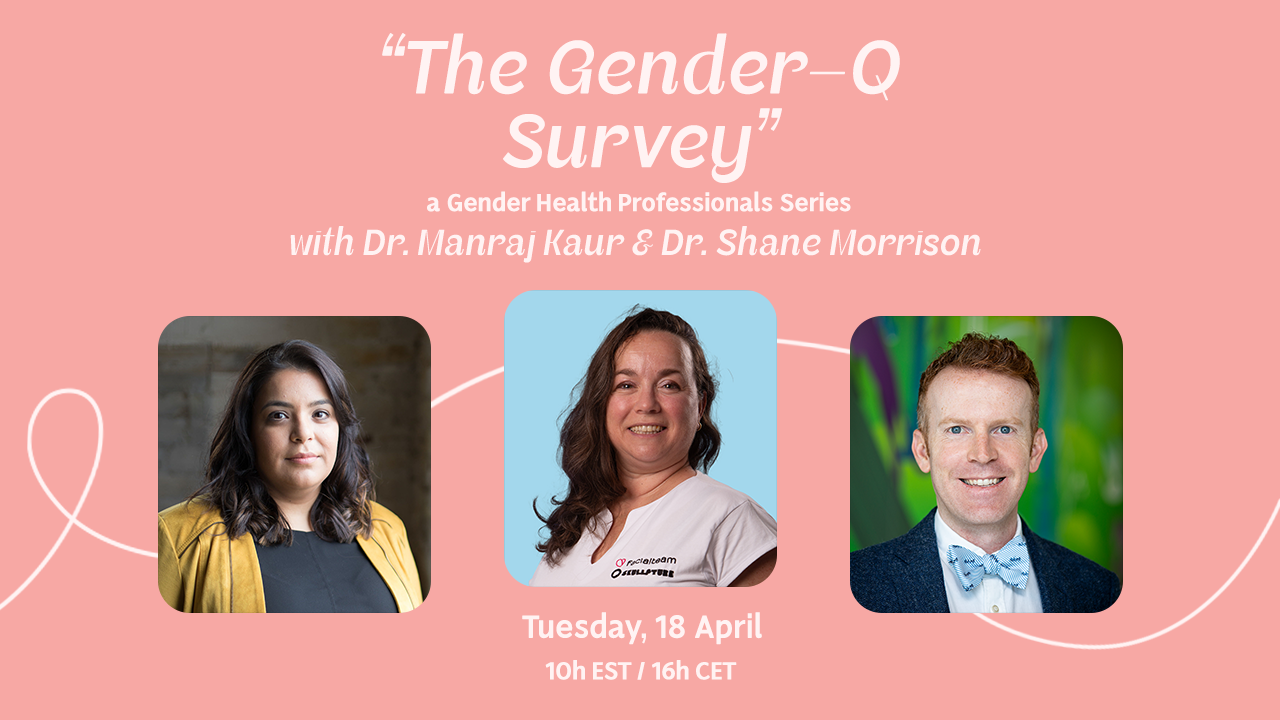 Announcement for the live interview about the gender-q survey.