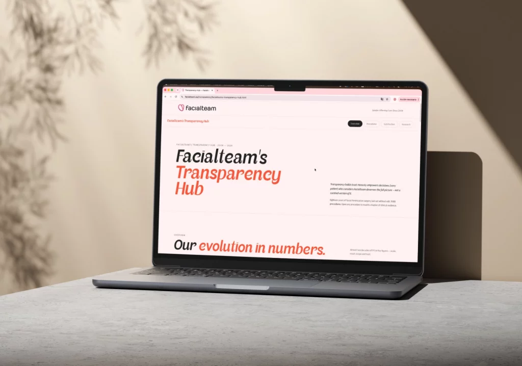 Facialteam's Transparency Hub Mockup