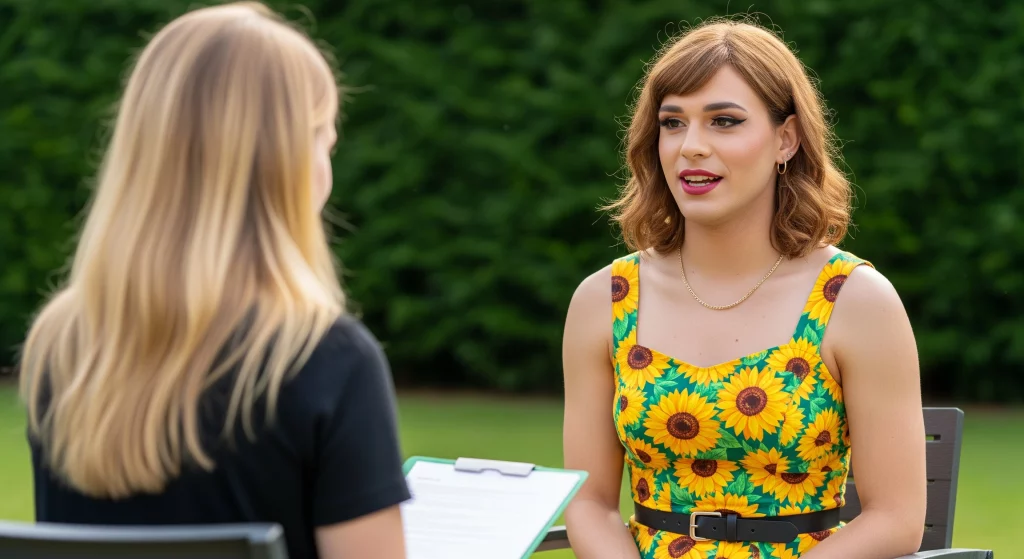 Trans woman talking to a psichologist about her ffs