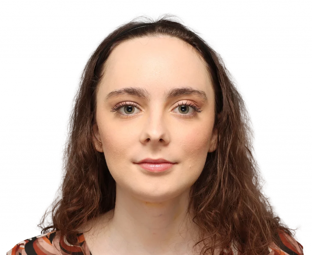 Frontal profile photo of Alex M after surgery.