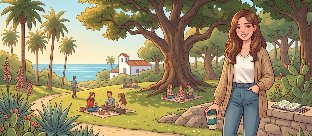 Trans woman in a park