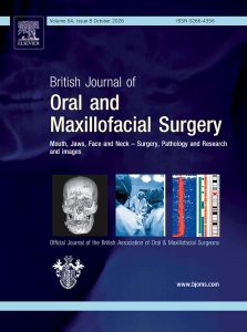Cover of the British Journal of Oral and Maxillofacial Surgery with three image thumbnails and the Elsevier logo.